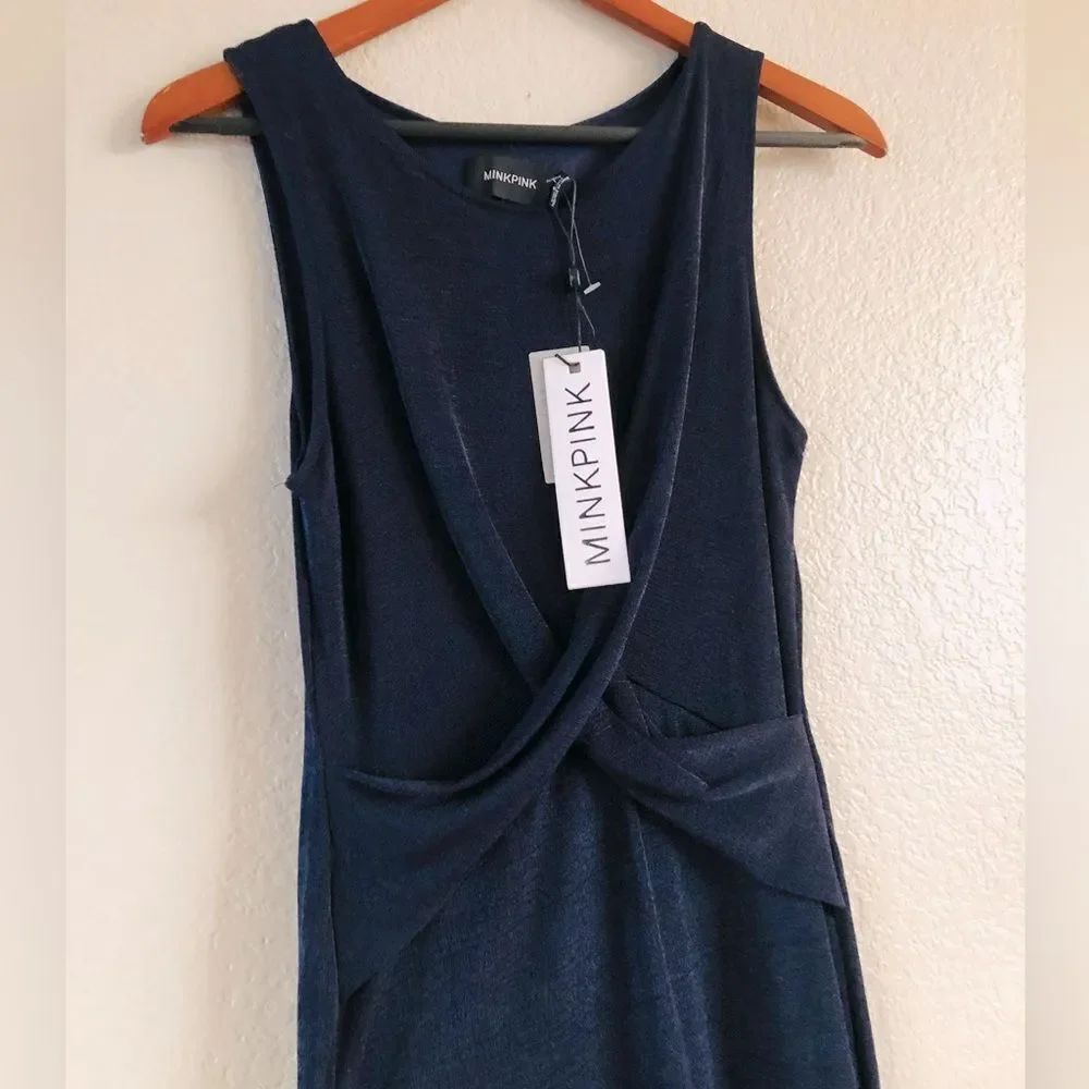 MINKPINK Navy Sleeveless Dress